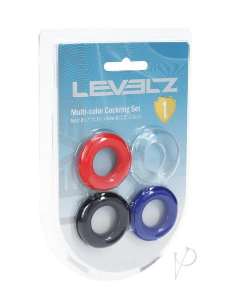 Levelz Multi Color Cock Ring Set