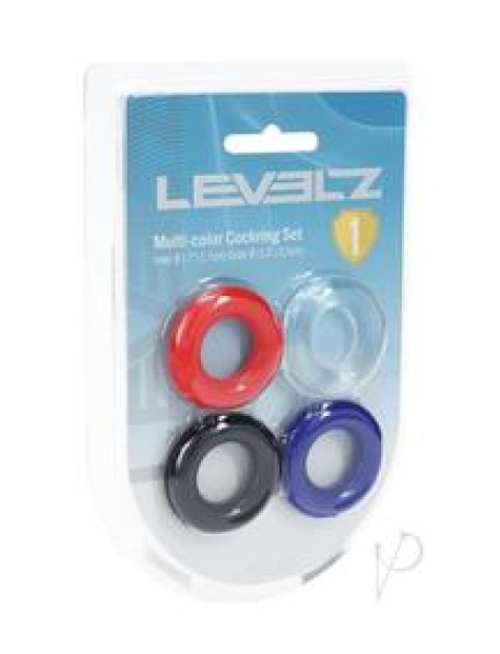 Levelz Multi Color Cock Ring Set
