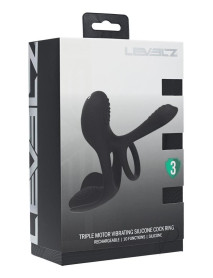 Levelz Triple Motor Vibe Ring Blk
