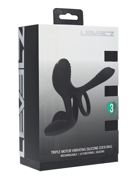 Levelz Triple Motor Vibe Ring Blk