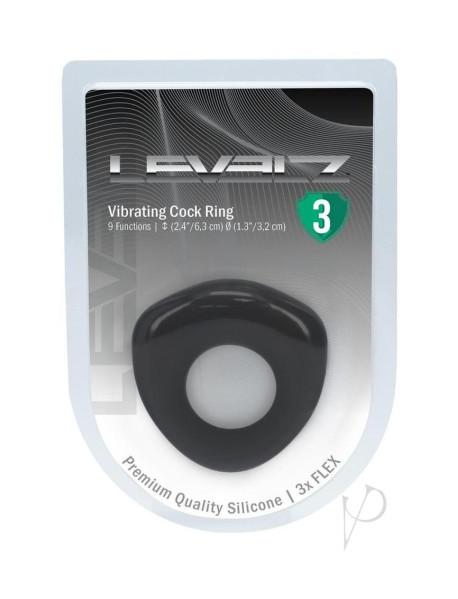 Levelz Sealed Liquid Silic Vibe Ring Blk