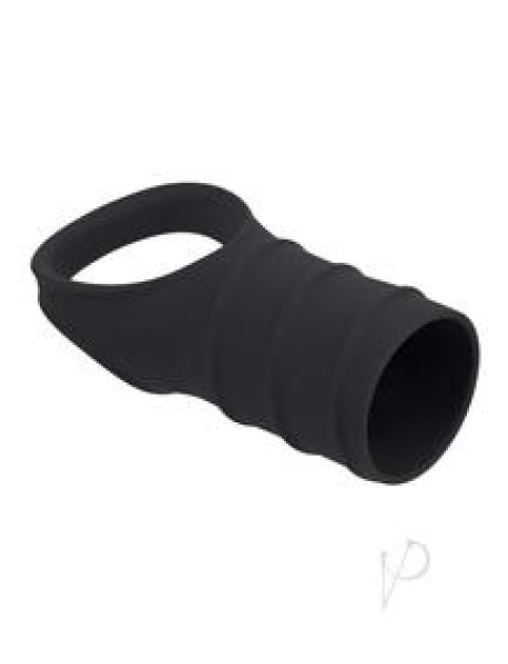 Levelz Silicone Ring Ribbed Sleeve Blk