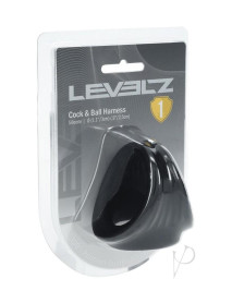 Levelz Silicone Cock Ball Harness Blk