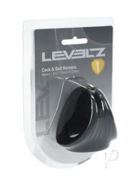 Levelz Silicone Cock Ball Harness Blk Levelz Silicone Cock Ball Harness Blk