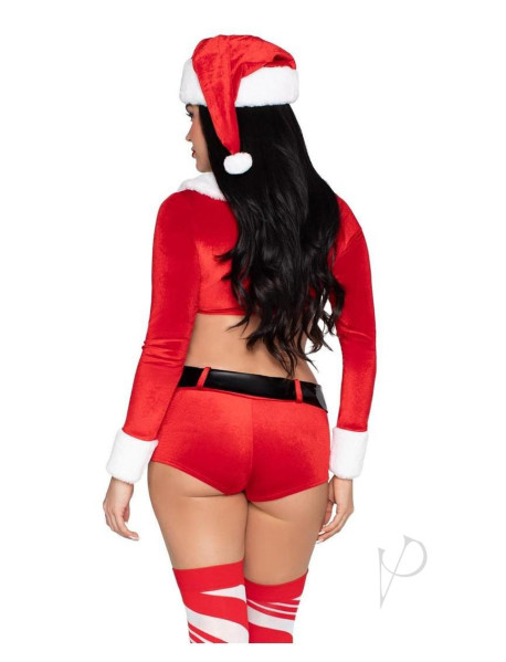 Christmas Cutie Costume Md Red/wht 4pc