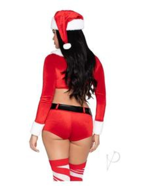 Christmas Cutie Costume Md Red/wht 4pc