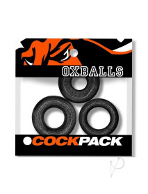 Cockpack Multi  cockrings 3pk Blk Mica