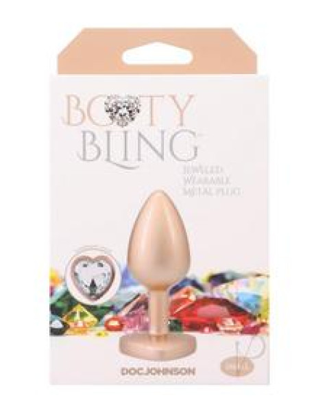 Booty Bling Heart Metal Plug Sm Gld Booty Bling Heart Metal Plug Sm Gld