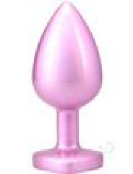 Booty Bling Heart Metal Plug Lg Pnk