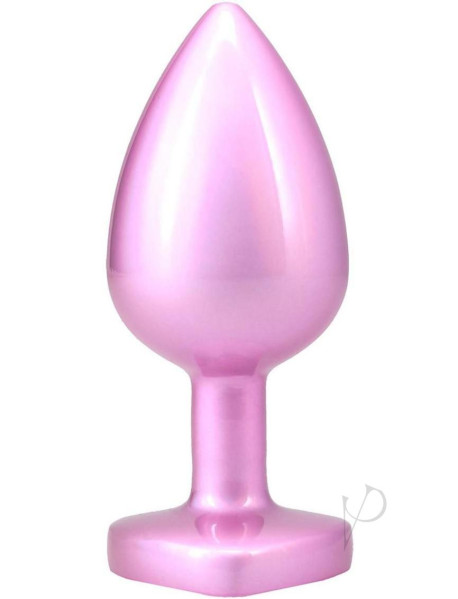 Booty Bling Heart Metal Plug Lg Pnk