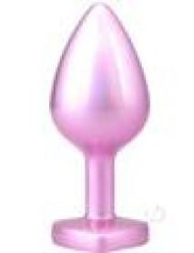 Booty Bling Heart Metal Plug Md Pnk