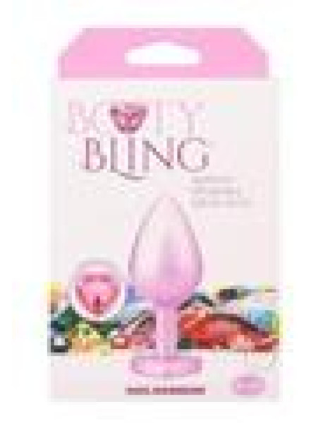Booty Bling Heart Metal Plug Md Pnk