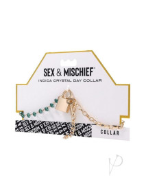 Sandm Indica Crystal Day Collar Grn/gld