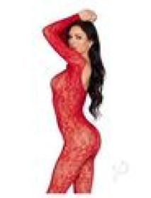 Lace Lingerie Jumpsuit Os Red