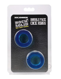Rock Solid Dbl Pack Cock Rings Blu