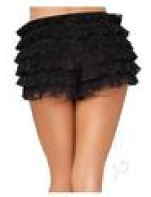 Lace Ruffle Shorts Sm Blk