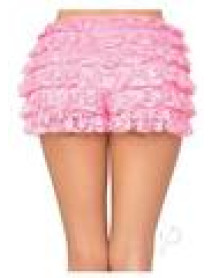 Lace Ruffle Shorts Lg Pnk