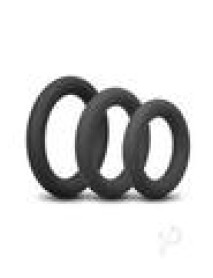 B Vibe Snug Ring Swole Cockring 3pk Blk