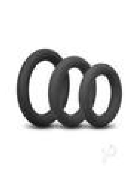 B Vibe Snug Ring Swole Cockring 3pk Blk B Vibe Snug Ring Swole Cockring 3pk Blk