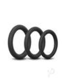 B Vibe Snug Ring Lite Cockring 3pk Black