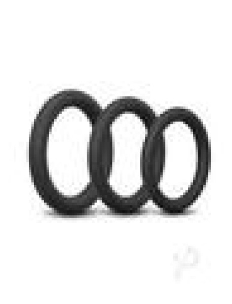 B Vibe Snug Ring Lite Cockring 3pk Black B Vibe Snug Ring Lite Cockring 3pk Black