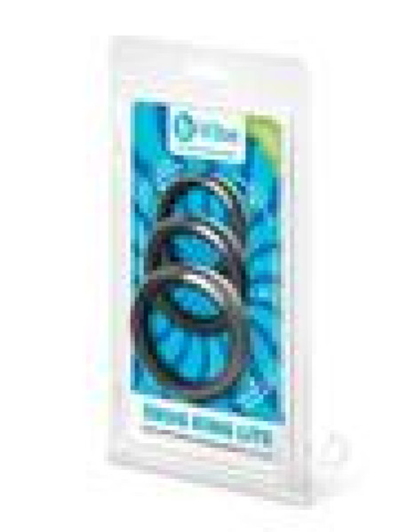 B Vibe Snug Ring Lite Cockring 3pk Black B Vibe Snug Ring Lite Cockring 3pk Black