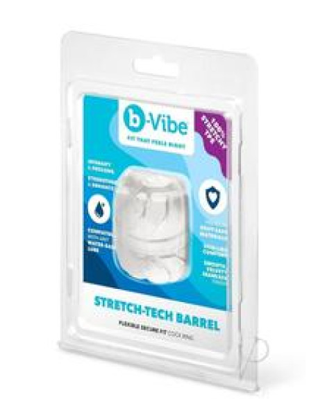 B Vibe Stretch Tech Barrel Cockring Clr B Vibe Stretch Tech Barrel Cockring Clr