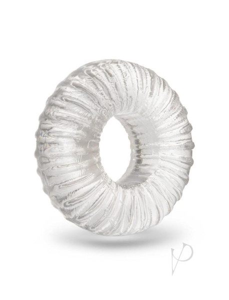 B Vibe Stretch Tech Swirl Cockring Clear B Vibe Stretch Tech Swirl Cockring Clear