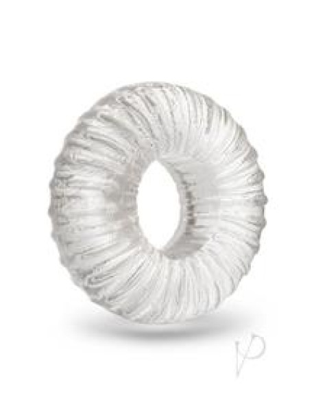 B Vibe Stretch Tech Swirl Cockring Clear B Vibe Stretch Tech Swirl Cockring Clear