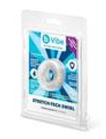 B Vibe Stretch Tech Swirl Cockring Clear