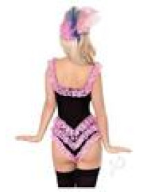 Bone Ruffle Bodysuit Bow Sm Blk/pnk