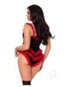 Bone Ruffle Bodysuit Bow Sm Blk/red