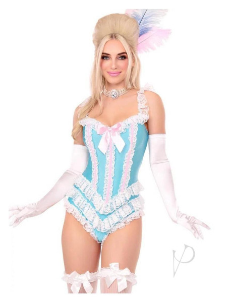 Bone Ruffle Bodysuit Bow Sm Blu/wht