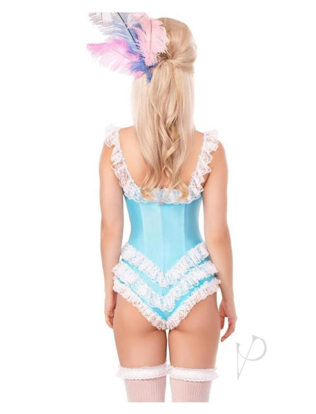 Bone Ruffle Bodysuit Bow Sm Blu/wht