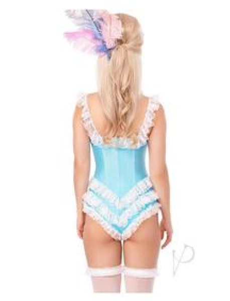 Bone Ruffle Bodysuit Bow Sm Blu/wht