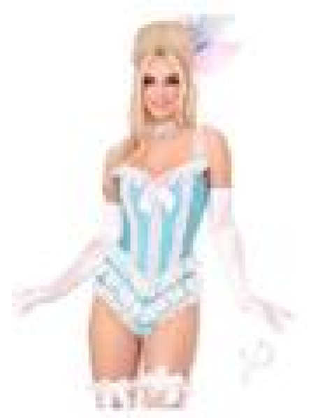 Bone Ruffle Bodysuit Bow Sm Blu/wht