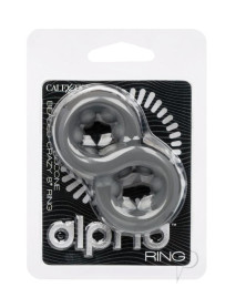 Alpha Liquid Beaded Crazy 8 Ring Gry