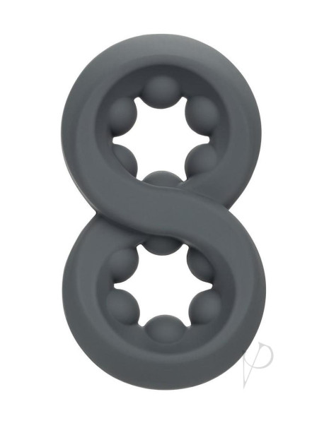 Alpha Liquid Beaded Crazy 8 Ring Gry Alpha Liquid Beaded Crazy 8 Ring Gry