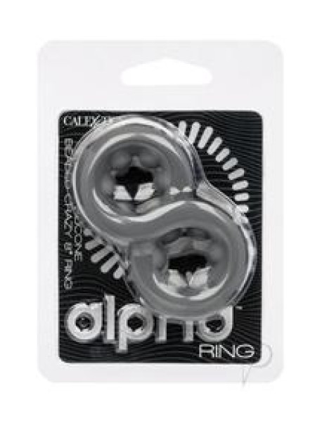 Alpha Liquid Beaded Crazy 8 Ring Gry Alpha Liquid Beaded Crazy 8 Ring Gry