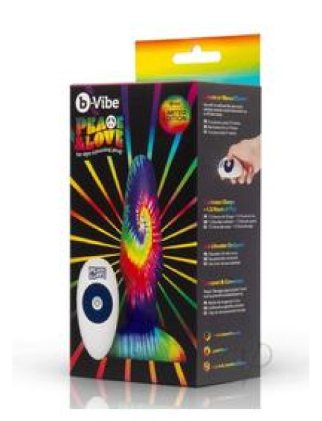B Vibe Peace Love Rimming Plug Tie Die B Vibe Peace Love Rimming Plug Tie Die