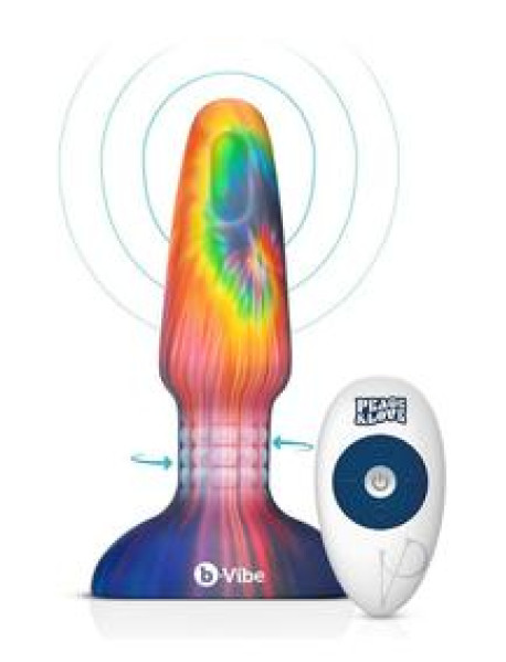B Vibe Peace Love Rimming Plug Tie Die B Vibe Peace Love Rimming Plug Tie Die