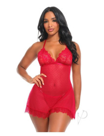 Aliza Babydoll Red Lg/xl