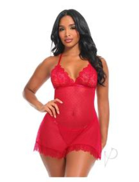 Aliza Babydoll Red Lg/xl