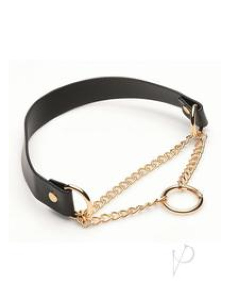 Ms Halo Desire Oring Collar Blk/gld