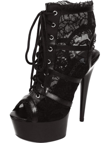 BLACK LACE BOOTIE SZ 9