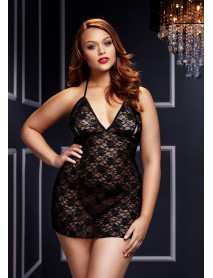BLACK LACE BABYDOLL 1 PC- Q (C)