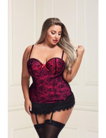 BACI BUSTIER AND GSTRING - PINK 3X