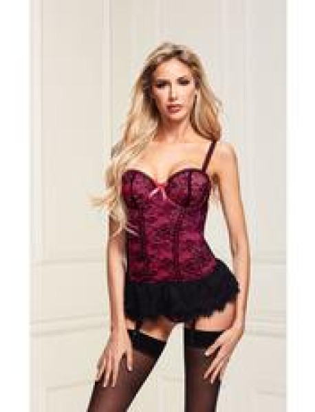 BACI BUSTIER AND GSTRING - PINK L