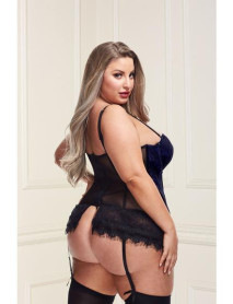 BACI BUSTIER AND GSTRING - BLUE 3X