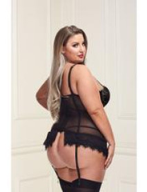 BACI BUSTIER AND GSTRING- BLACK 1X